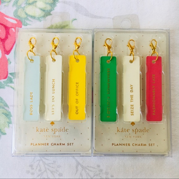 kate spade Other - Kate Spade Planner Charm Set Boss Lady Late Lot
